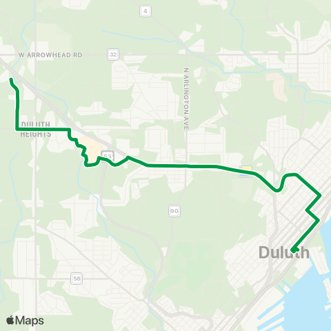 DTA DTC-Mall (Green) map