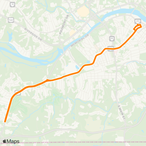 Danville Transit Edgewood - Stokesland map