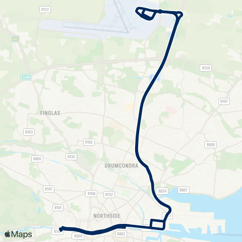 Dublin Express Dublin Airport - Dublin map