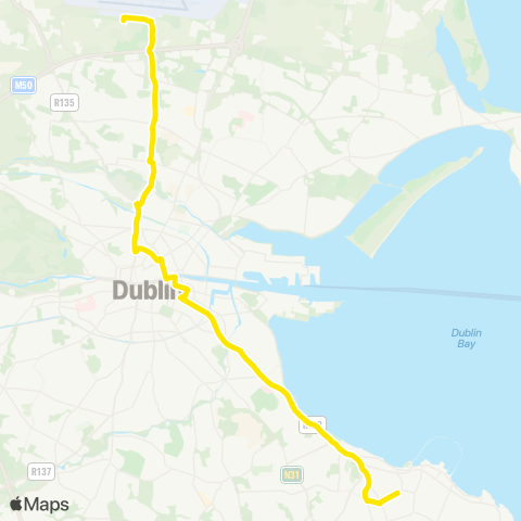 Dublin Bus Monkstown Avenue - Harristown map