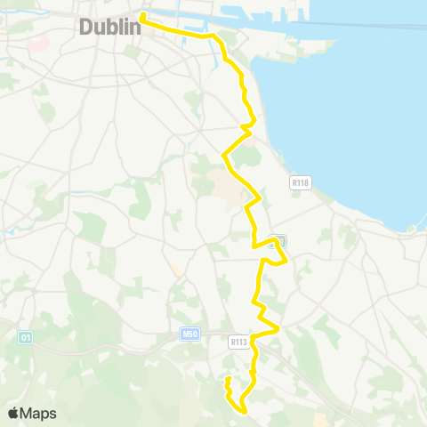 Dublin Bus Poolbeg Street - Belarmine map