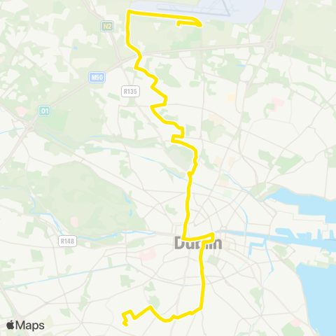 Dublin Bus Kimmage - Harristown map