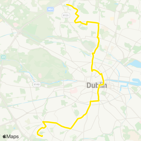 Dublin Bus Limekiln Avenue - Charlestown map