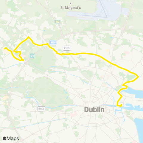 Dublin Bus Blanchardstown - Point Village map
