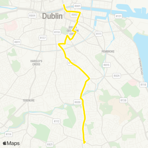 Dublin Bus Dundrum - OCS map