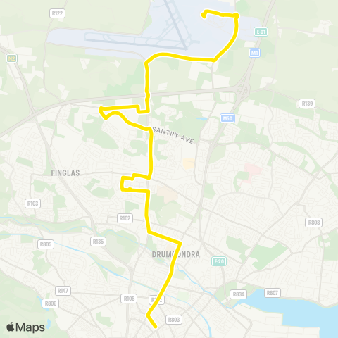 Dublin Bus Inactive - Terminals 1 and 2 map