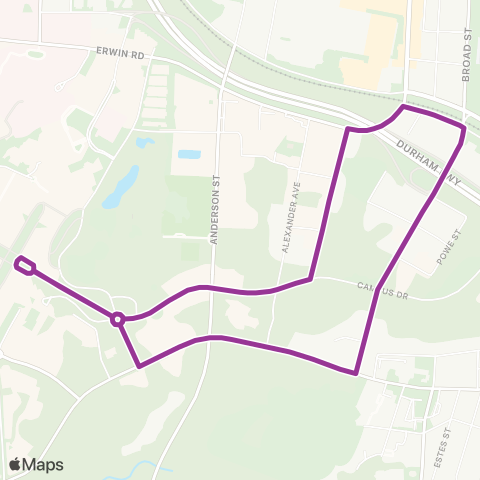 Duke Transit Swift Avenue Shuttle map