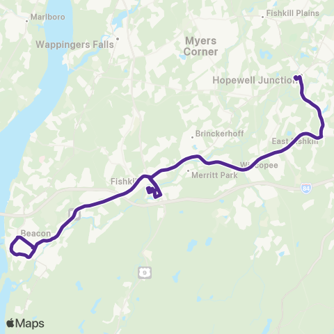 Dutchess County Public Transit Hopewell Jct-Beacon map