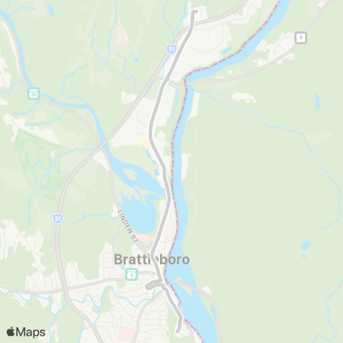 Rockingham MOOver! Brattleboro White Line map