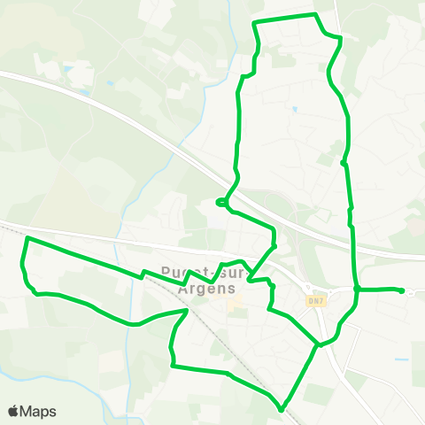 Le Bus Epad H. Dunant - ZA le Carreou - Général de Gaulle - Cistes map