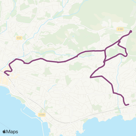 Le Bus St-Raphaël Gare rout. - Collège de l'Estérel - Boulouris Mairie Annexe map