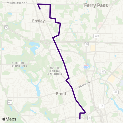 ECAT Ensley / Brentwood map