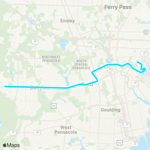 ECAT Michigan Ave / Pensacola International Airport map