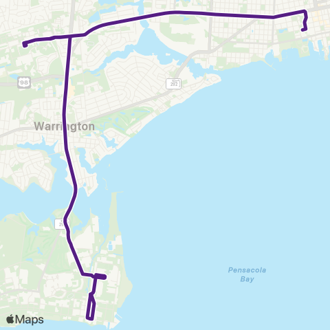 ECAT NAS Pensacola / Downtown map