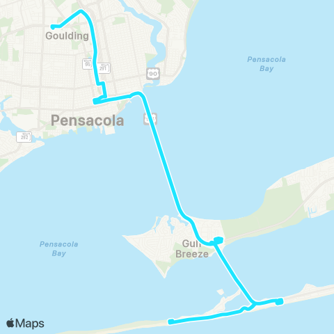 ECAT Pensacola Beach map