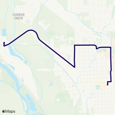 Ellensburg Central Transit E to Dtwn & W to I-90 Interchange via Univ Way map