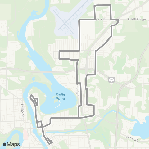 Eau Claire Transit North High / Locust Lane Combination map