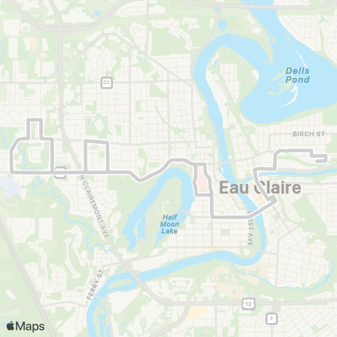 Eau Claire Transit Express 10 map