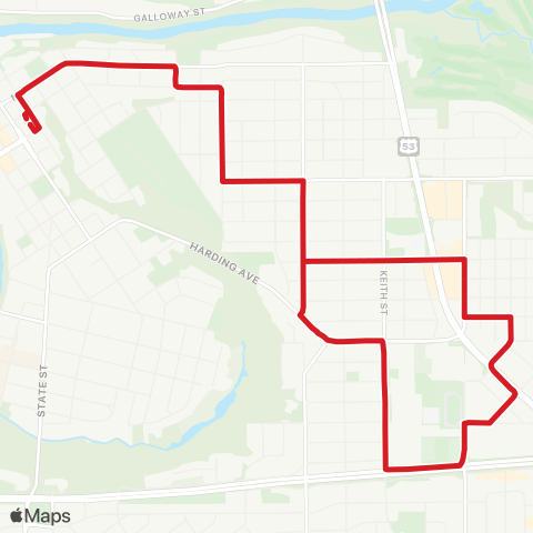 Eau Claire Transit Memorial map