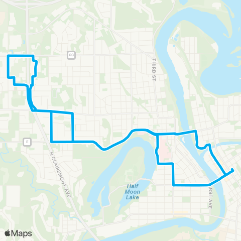 Eau Claire Transit Westridge Center map