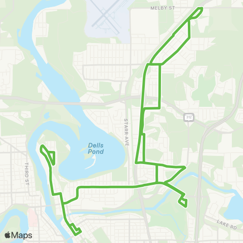 Eau Claire Transit Locust Lane map