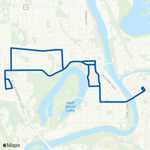 Eau Claire Transit Delong map