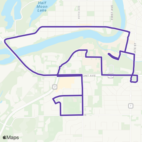 Eau Claire Transit UWEC Upper Campus map