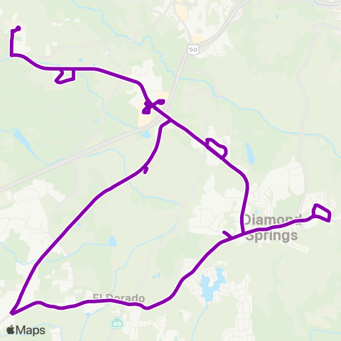 El Dorado Transit Diamond Springs map