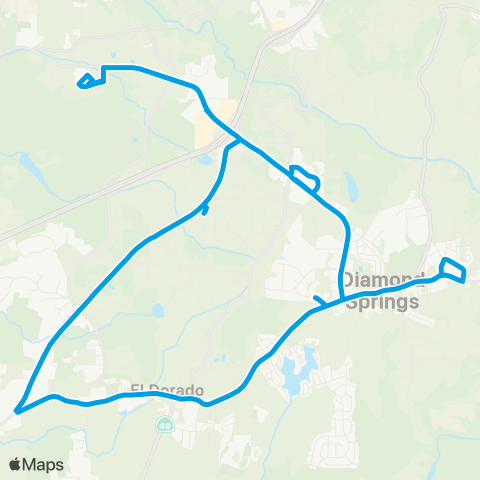 El Dorado Transit Diamond Springs Saturday map