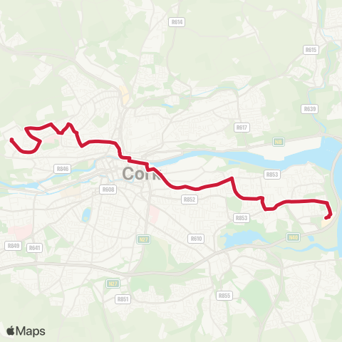 Bus Éireann Ringmahon - City - Hollyhill (Apple) map