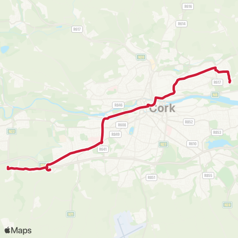 Bus Éireann Lotabeg - Bishopstown - Curraheen map