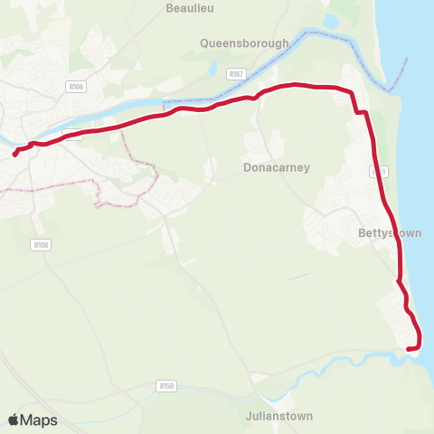 Bus Éireann Drogheda - Coast Road - Laytown map