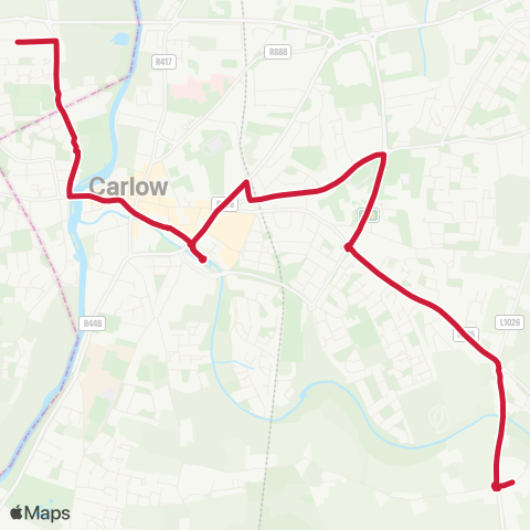 Bus Éireann Barrow Valley RPK - Business Park map