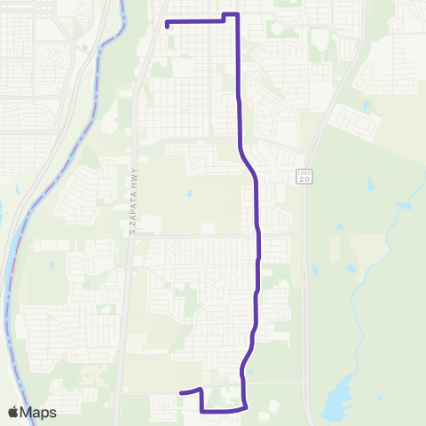 El Metro South Laredo Circulator map