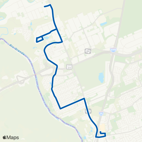 El Metro Killam Green Ranch Circulator map