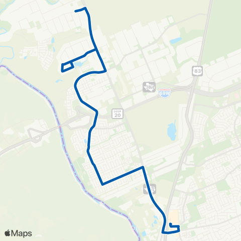 El Metro Route Killam / Green Ranch map