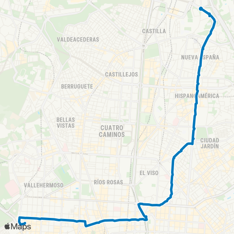 EMT Moncloa - Avenida de Pio XII map