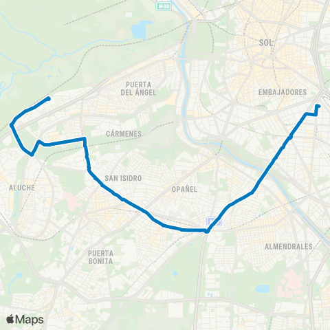 EMT Atocha - Batan map