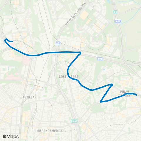 EMT Mar de Cristal - Hospital Ramon y Cajal map