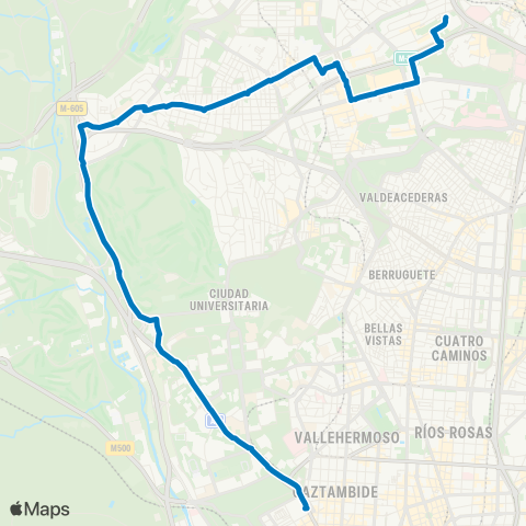 EMT Moncloa - Barrio de la Paz map