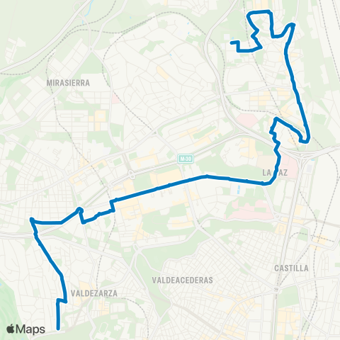 EMT Ciudad Puerta de Hierro - Fuencarral map