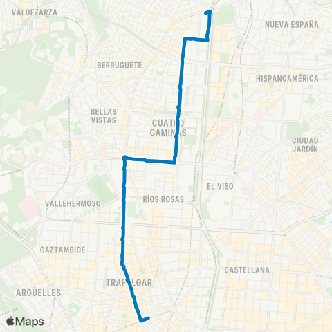 EMT Tribunal - Plaza de Castilla map