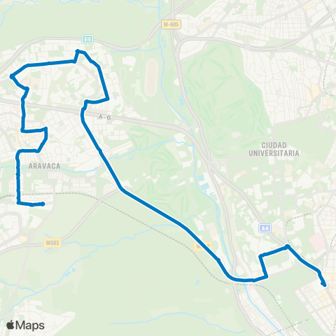 EMT Moncloa - Aravaca Sur map