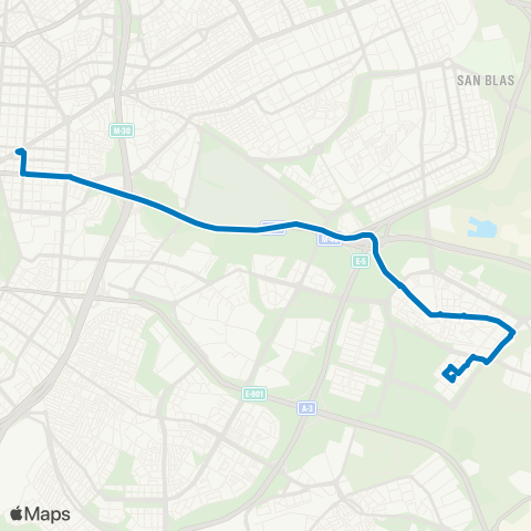 EMT Avenida de Felipe II - Valderrivas map