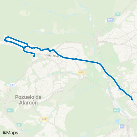 EMT Moncloa - el Barrial map