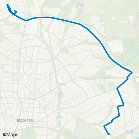 EMT Alsacia - Hospital Ramon y Cajal map