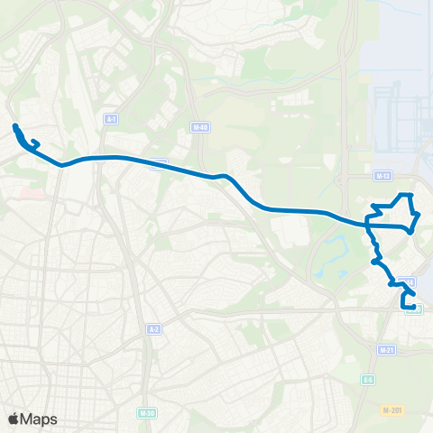 EMT Barajas - Hospital Ramon y Cajal map