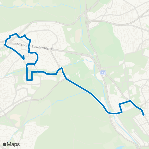 EMT Moncloa - Aravaca map