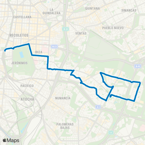 EMT Plaza de Cibeles - Pavones map