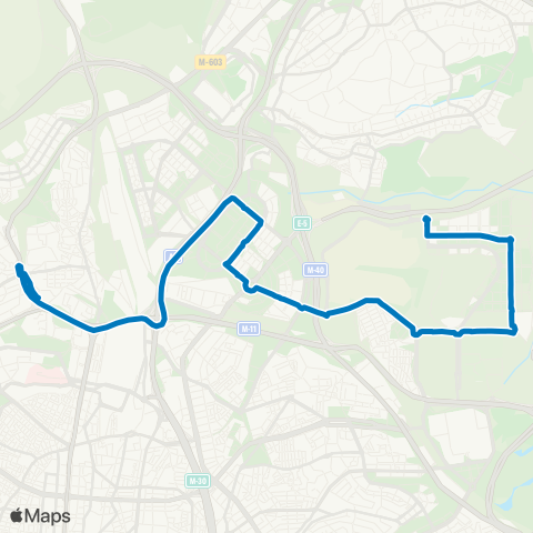 EMT Valdebebas - Hospital Ramon y Cajal map